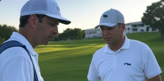 Entrenamiento y habilidades del caddie Caddie entrenando en el campo de golf