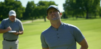 Lesiones en el Golf Profesional: Prevención y Recuperación Golfista con dolor de espalda en posición erguida