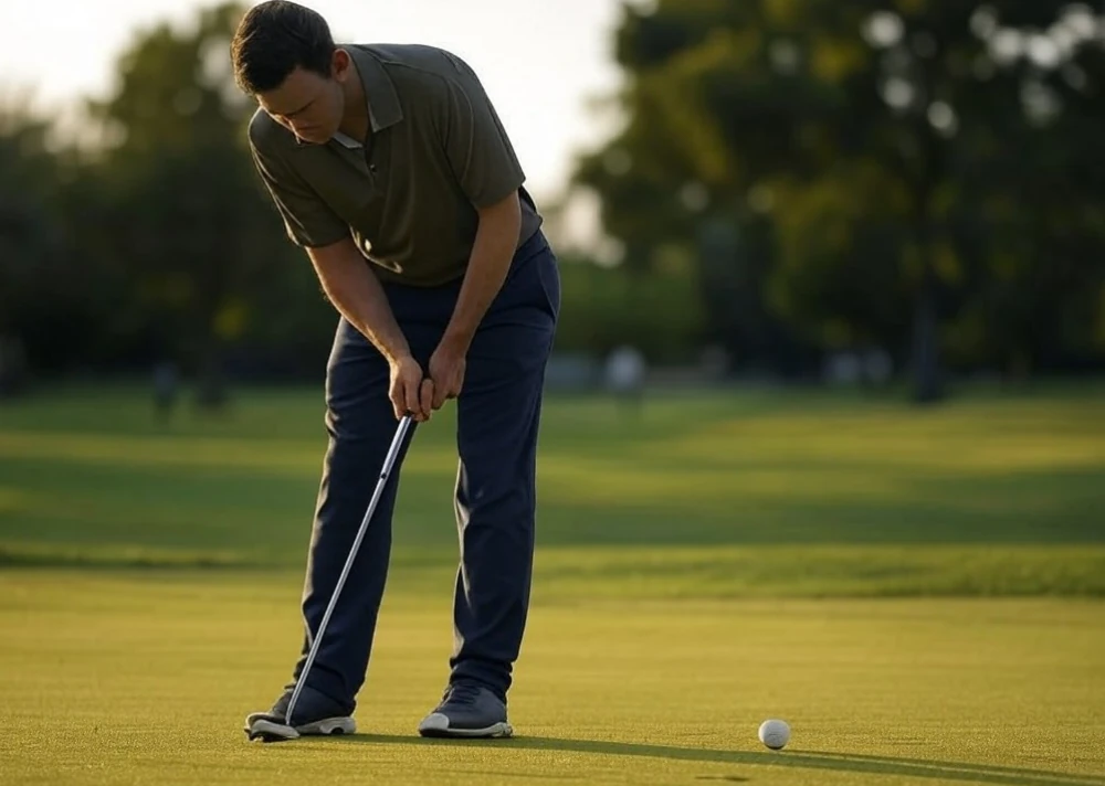 Golfista haciendo un putt
