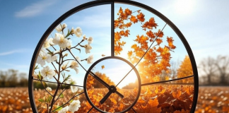 Dormir Bien para Jugar Mejor: El Impacto del Sueño y la Recuperación en tu Rendimiento en Golf Reloj de pared en un ambiente relajante, simbolizando la importancia del descanso y la gestión del tiempo para un rendimiento óptimo en el golf.