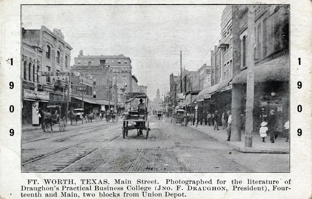 Calle principal de Fort Worth, ciudad natal de Jack Burke Jr.