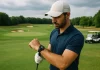 Relojes y GPS para Golfistas: Precisión en el Campo Golfista mirando su reloj GPS durante una ronda en el campo