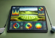 ¿Qué es “Stroke Gained” en Golf? Así se Mide el Rendimiento Moderno Gráfico de rendimiento en golf con zonas de colores y trayectorias sobre un green