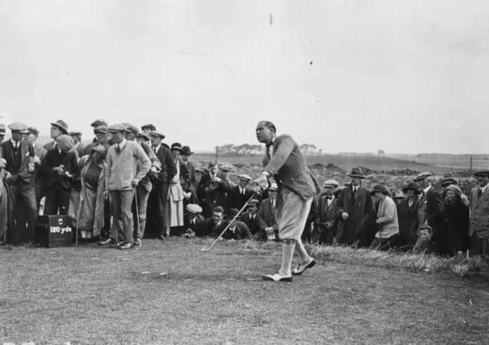 Walter Hagen en el Open de 1922, uno de los primeros grandes campeones del golf profesional masculino