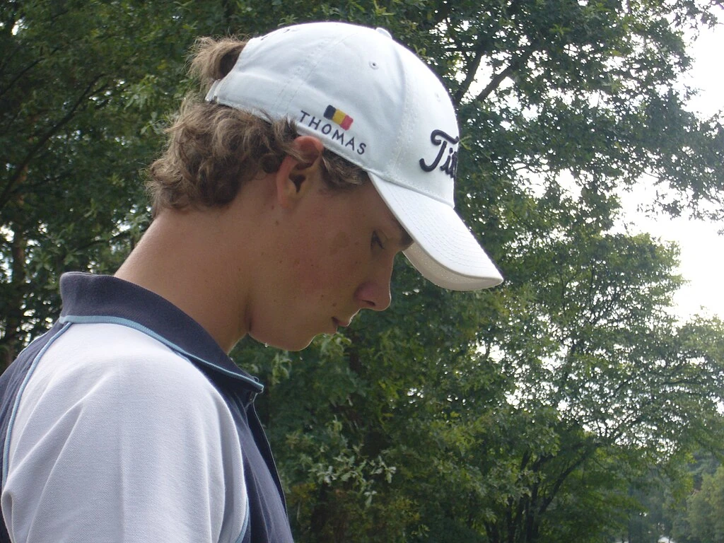 Thomas Pieters en el campo de golf Toxandria en 2009