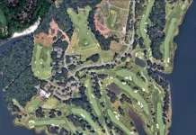 Vista satelital del Robert Trent Jones Golf Club desde Google Earth